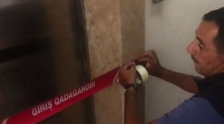 Bakıda tələblərə cavab verməyən lift DAYANDIRILDI - VİDEO