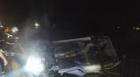 Naxçıvanda avtomobil AŞDI: Yaralananlar var - VİDEO