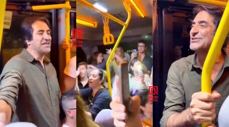 Mahsun Kırmızıgül avtobusda sərnişinlərə konsert VERDİ - VİDEO