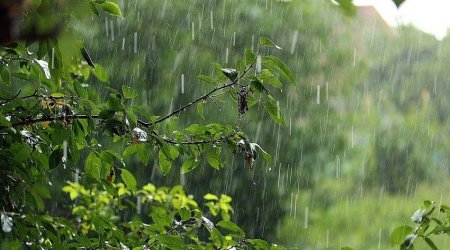 FAKTİKİ HAVA: Bölgələrdə arabir yağış yağıb, şimşək çaxıb