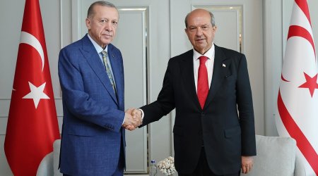 Ərdoğan Şimali Kiprin prezidenti ilə GÖRÜŞDÜ