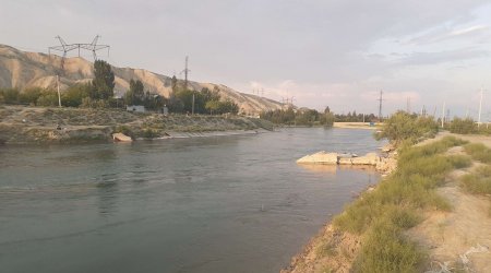 Yuxarı Qarabağ kanalının bir hissəsi uçdu - Ərazini su BASDI - FOTO