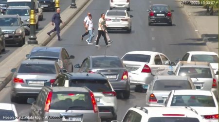 Bakıda qəza: Yolda sıxlıq yarandı - FOTO