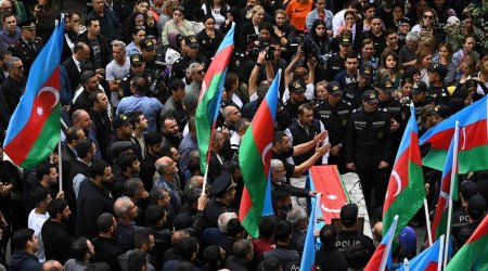 Bakıda polis serjantı Xəzər Zamanov dəfn edildi – FOTO/YENİLƏNİB  