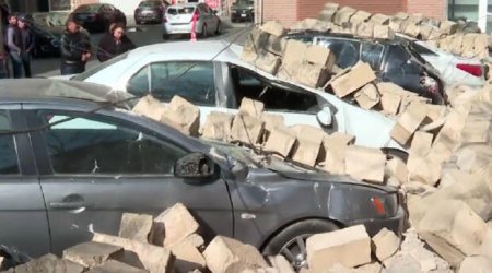 Bakıda qəzalı hasar UÇDU – 8 avtomobil yararsız hala düşdü - VİDEO