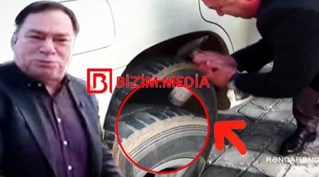 ATV-nin efirində Əlikramın avtomobilinin təkərini DEŞDİLƏR – VİDEO 