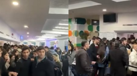 Bakıda buz meydançasında İZDİHAM - VİDEO