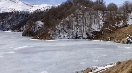 Maralgölün donmuş mənzərəsi - FOTO/VİDEO