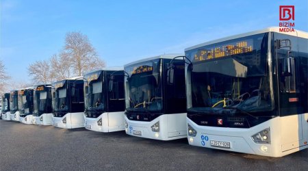 Gəncənin ictimai nəqliyyatında yeni avtobuslar – FOTO  