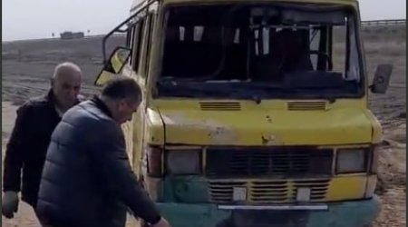 Salyanda mikroavtobus aşıb, 6 nəfər xəsarət alıb - VİDEO