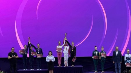 Gimnastlarımız beynəlxalq turnirdə gümüş medal qazanıblar