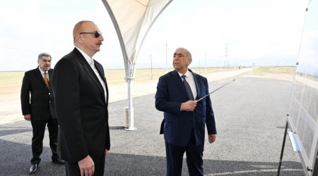 Prezident Hacıqabulda avtomobil yolunun açılışında - FOTO/VİDEO
