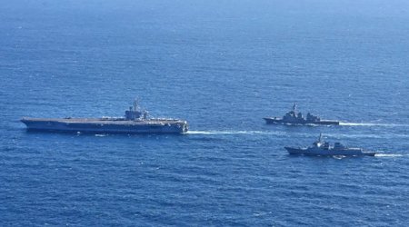 ABŞ, Koreya və Yaponiya birgə hərbi dəniz təlimləri keçirib - FOTO