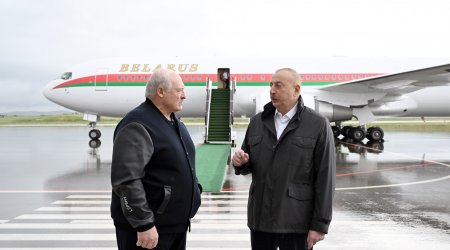 İlham Əliyev Aleksandr Lukaşenkonu Füzulidə qarşıladı – FOTO/VİDEO