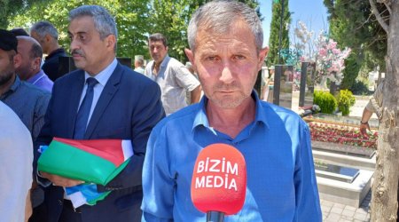 Şəhidin qardaşı: “Qardaşımın məzarının yerinin məlum olması böyük təsəllidir” - FOTO