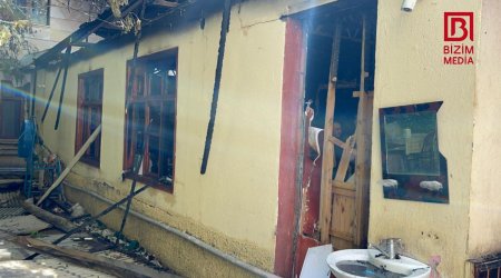 Göyçayda tanınmış restoran bir anda külə döndü - FOTO/VİDEO