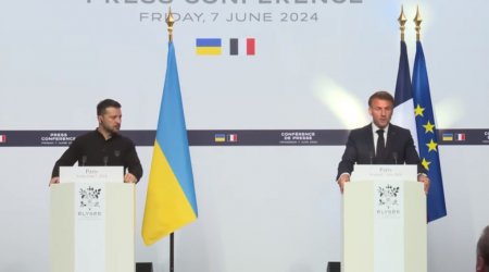 Makron: “Fransa hərbçiləri Ukrayna Silahlı Qüvvələrinin briqadasına təlim keçəcək”