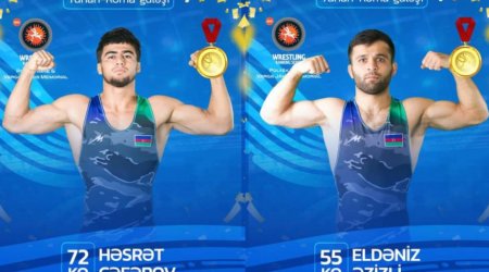 Azərbaycanın iki yunan-Roma güləşçisi qızıl medal qazandı