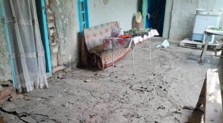 Qubada evini su basan şəhid atası qonşuda gecələyir - FOTO/VİDEO