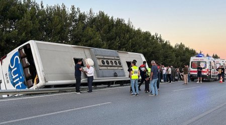 Türkiyədə sərnişin avtobusu aşdı - 11 yaralı var
