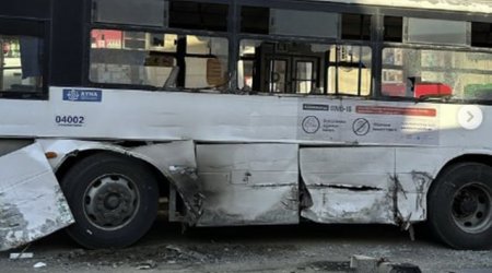 Bakıda avtobus QƏZASI – Yaralananlar var – FOTO/VİDEO