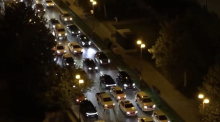 Bakıda uzun tıxac YARANDI - VİDEO
