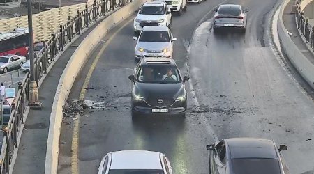 Bakıda yanan avtomobilə görə bağlanan yol AÇILDI