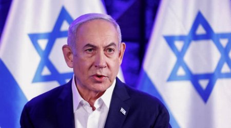 Netanyahu brifinq zalını tərk edərək bunkerə qaçdı - ANBAAN VİDEO