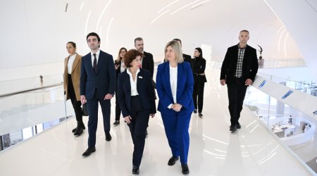 Şimali Makedoniyanın Prezidenti Heydər Əliyev Mərkəzində - FOTO
