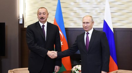 Putin: Azərbaycan prezidenti ilə Xəzər dənizinin dayazlaşmasının qarşısını almaq üçün birgə işləyəcəyik