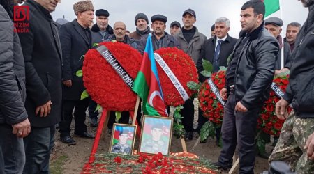 31 il sonra şəhid Elşən Tağıyevin nəşinin qalıqları Salyanda torpağa tapşırılıb - VİDEO