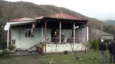 Zaqataladakı yanğının TƏFƏRRÜATI - FOTO
