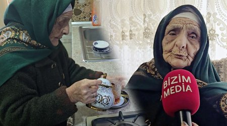 Paltar tikir, təsərrüfatda çalışır - 105 yaşlı Meynas nənənin ən böyük ARZUSU – VİDEOREPORTAJ