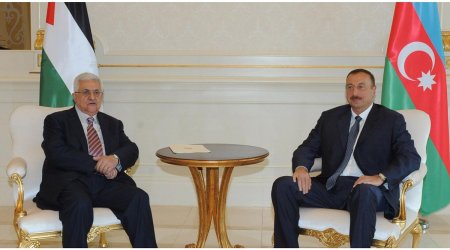 Mahmud Abbas dövlətimizin başçısını TƏBRİK ETDİ