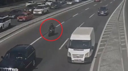 Narkotik çəkib motosikletlə avtoxuliqanlıq etdi, həbs edildi – ANBAAN VİDEO