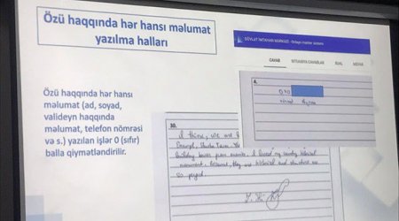 Abituriyent cavab əvəzinə öz nömrəsini yazdı - İmtahanda KURYOZ