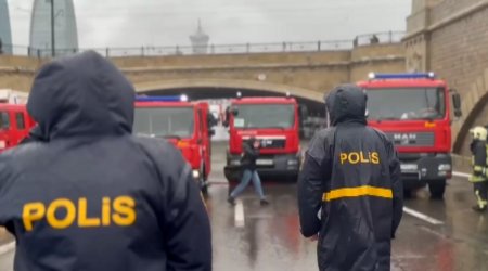 Güclü yağışın fəsadları dövlət qurumları tərəfindən belə ARADAN QALDIRILIR – VİDEO