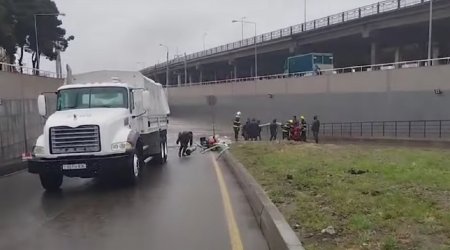 Sabunçu tuneli yağış sularından belə təmizlənir – FOTO/VİDEO