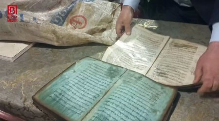Masallıda çaydan 2 əsr əvvələ aid bir kisə kitab TAPILDI – FOTO