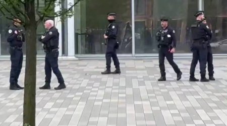 Ədliyyə binasında bomba TƏHLÜKƏSİ - VİDEO