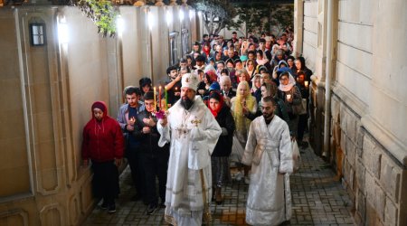 Azərbaycan pravoslavları Pasxa bayramını belə qeyd edirlər - FOTO