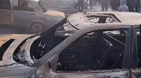 Bakıdakı yanğında 5 avtomobil külə dönüb