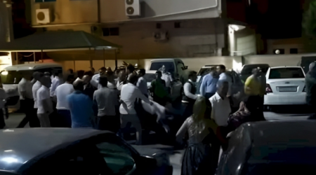 Bakıda şadlıq sarayında KÜTLƏVİ DAVA: Polis müdaxilə ETDİ - VİDEO