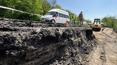Ağsu aşırımında təmir işlərinə başlanıldı - FOTO