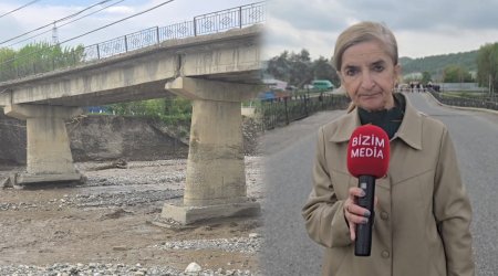 Qubada daha bir körpü ÇÖKDÜ – Avtomobil yolu BAĞLANDI - VİDEO