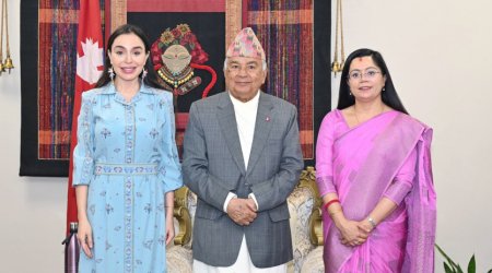 Leyla Əliyeva Nepal Prezidenti ilə görüşdü - FOTO