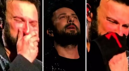 Tarkan səhnədə hönkür-hönkür ağladı - VİDEO