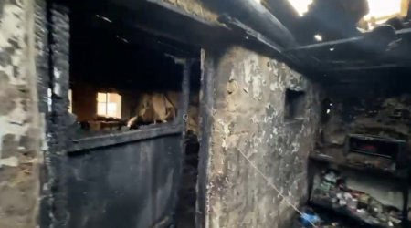 Ağdamda keçmiş məcburi köçkünlərin yaşadığı ərazidə EV YANDI - FOTO
