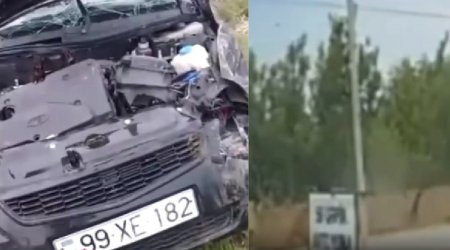 Sabirabaddakı ağır qəzanın baş vermə anı – VİDEO