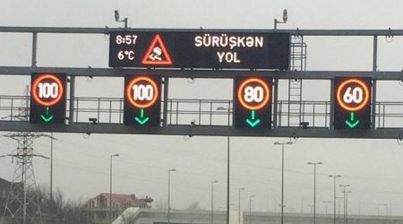 DİQQƏT: Havaya görə bu yolda sürət həddi endirildi